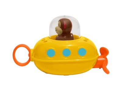 skip hop pull and go monkey submarine bath toy